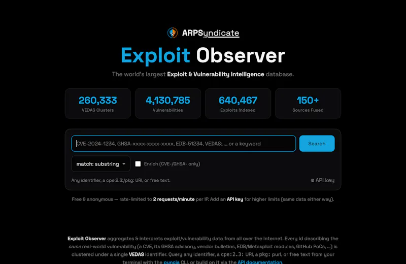 Exploit Observer screenshot 1