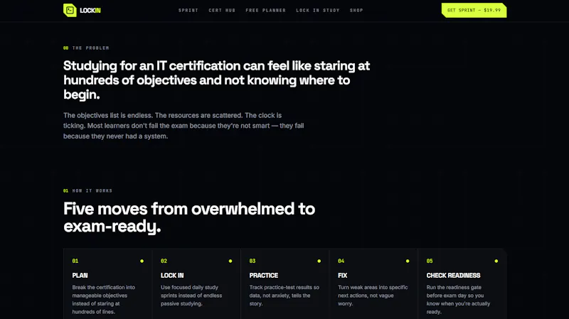 Lock In Cert screenshot 1