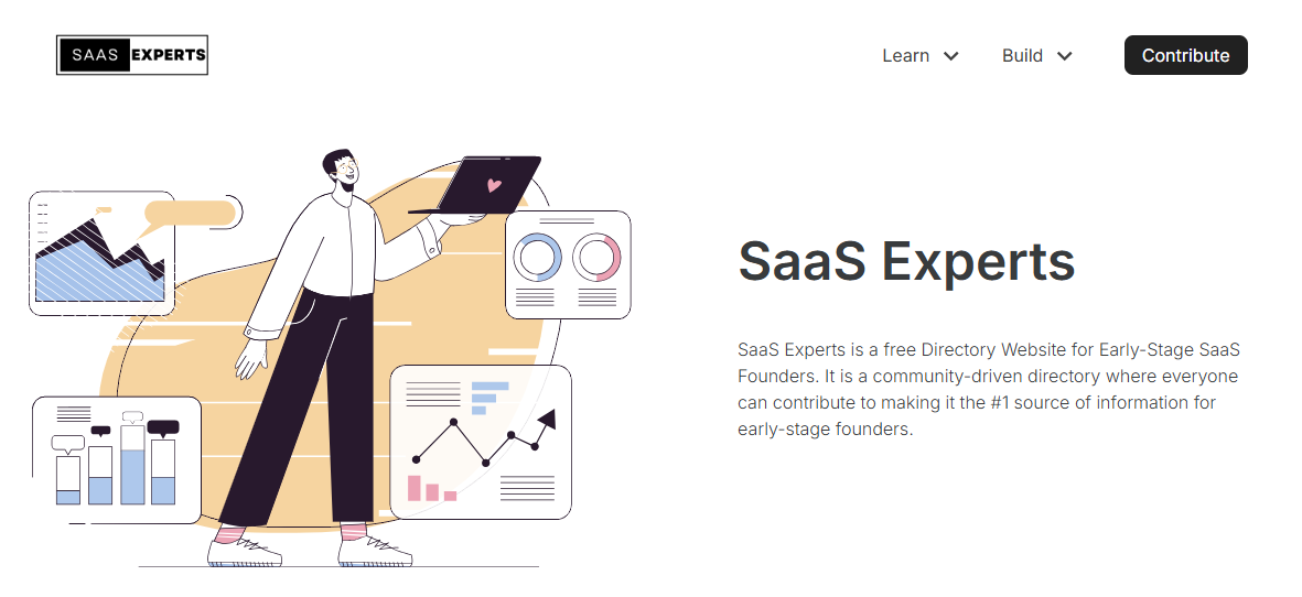 Saas 전문가 - 초기 단계 SaaS 창립자를위한 무료 디렉토리 웹 사이트 미디어 1