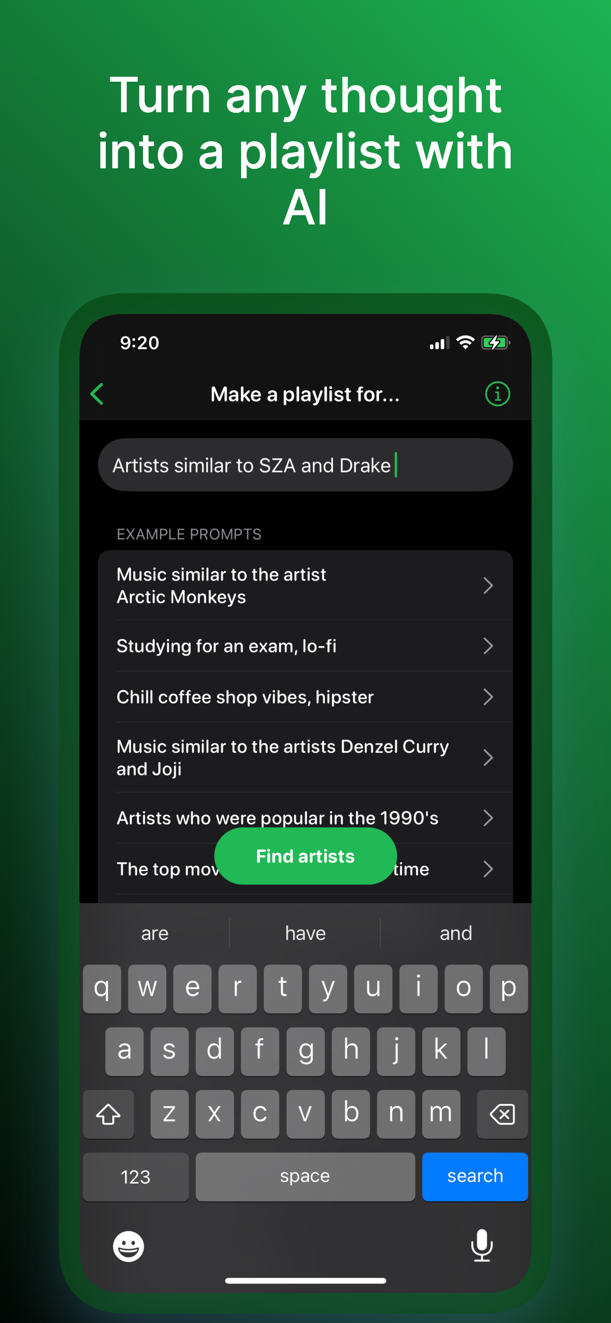 播放歌手 - 使用AI创建Spotify和Apple Music播放列表媒体2