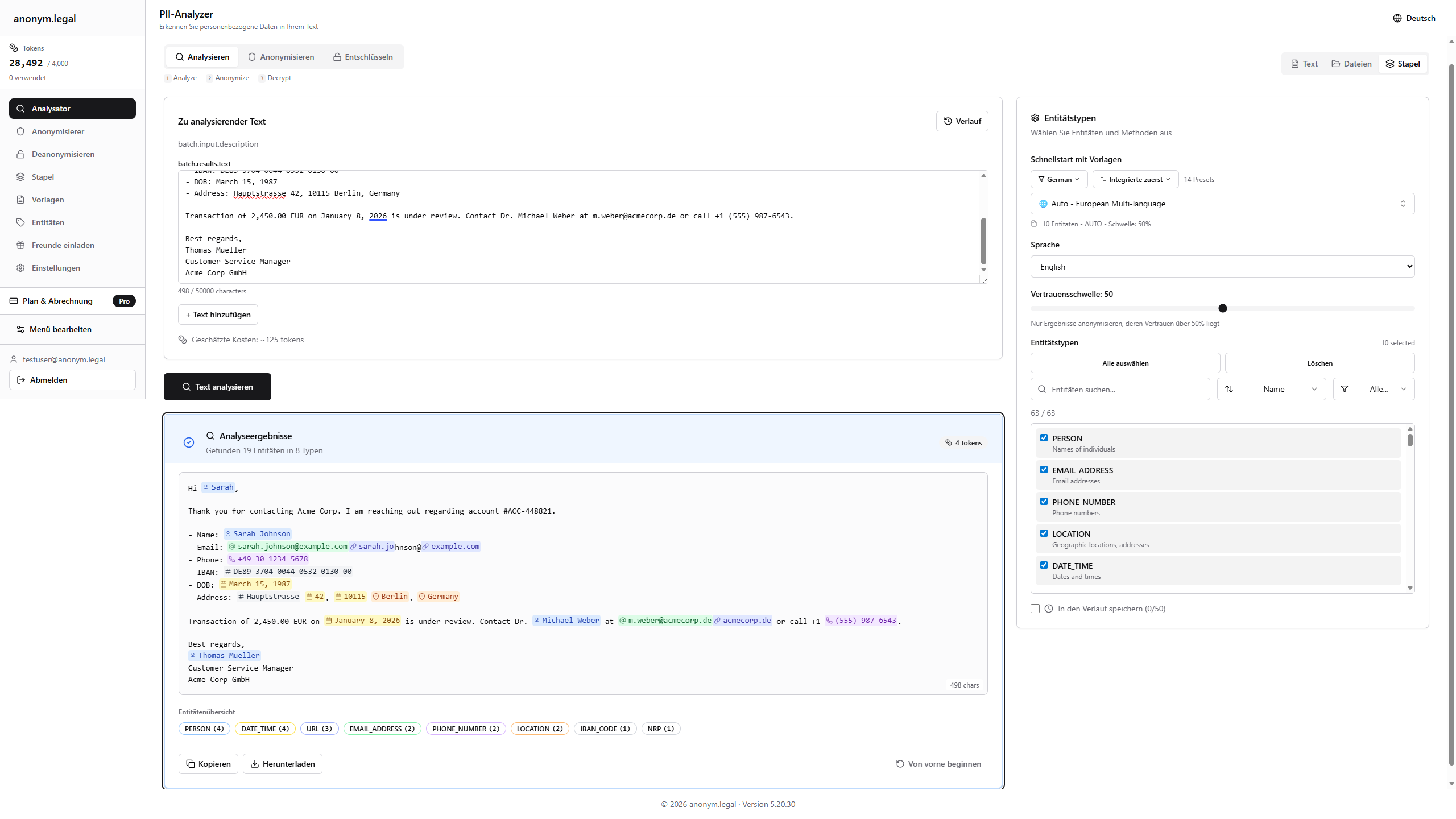 anonym.legal - Screenshot 5 showing product features and functionality