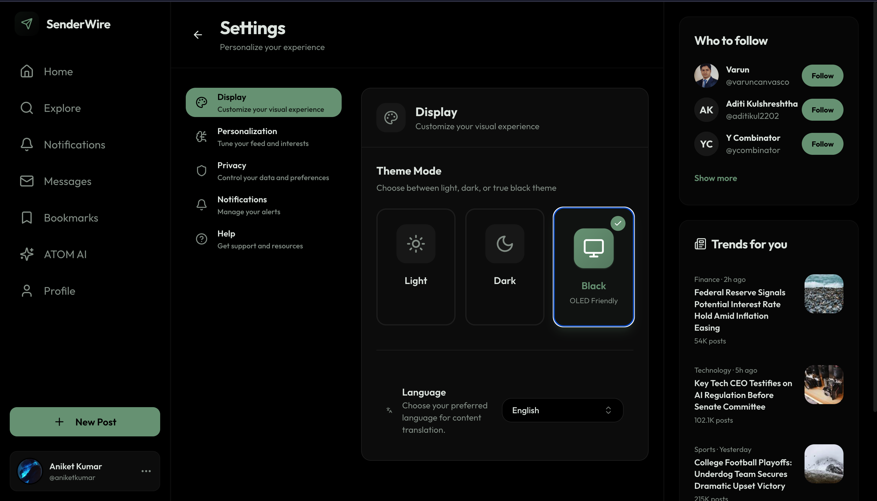 SenderWire - Main product screenshot demonstrating key features and user interface