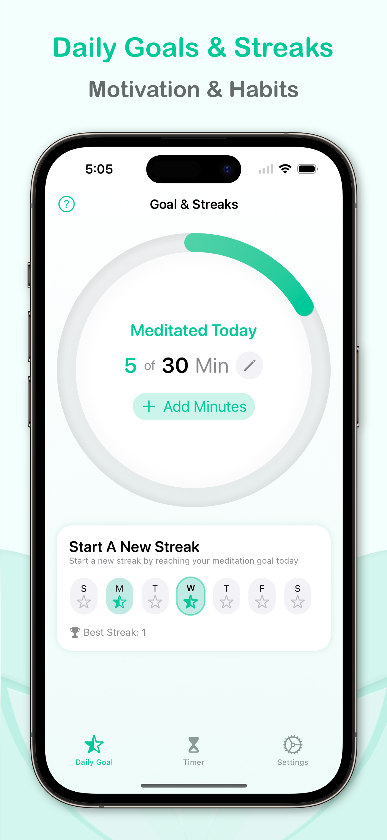 제니라이저 - iPhone 및 Apple Watch의 깨끗하고 간단한 명상 타이머 미디어 4