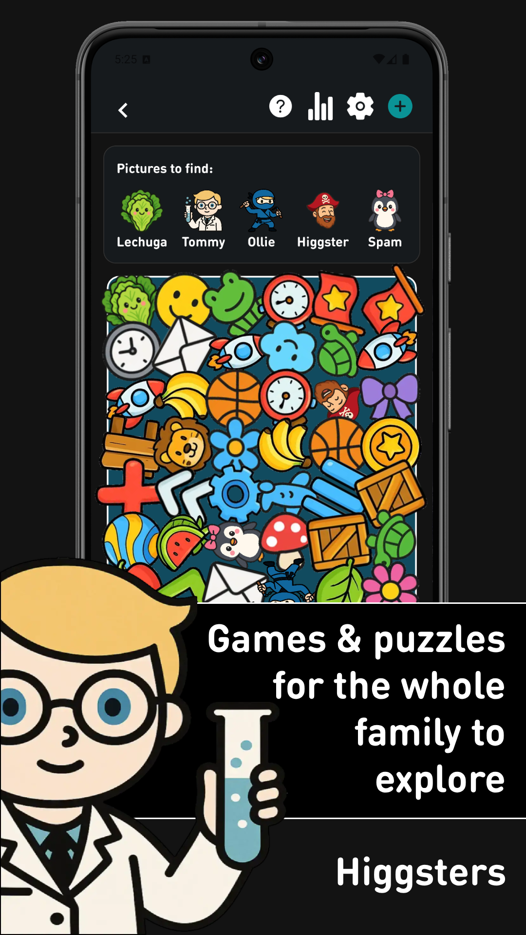 Higgsters Games - Screenshot 3 showing product features and functionality