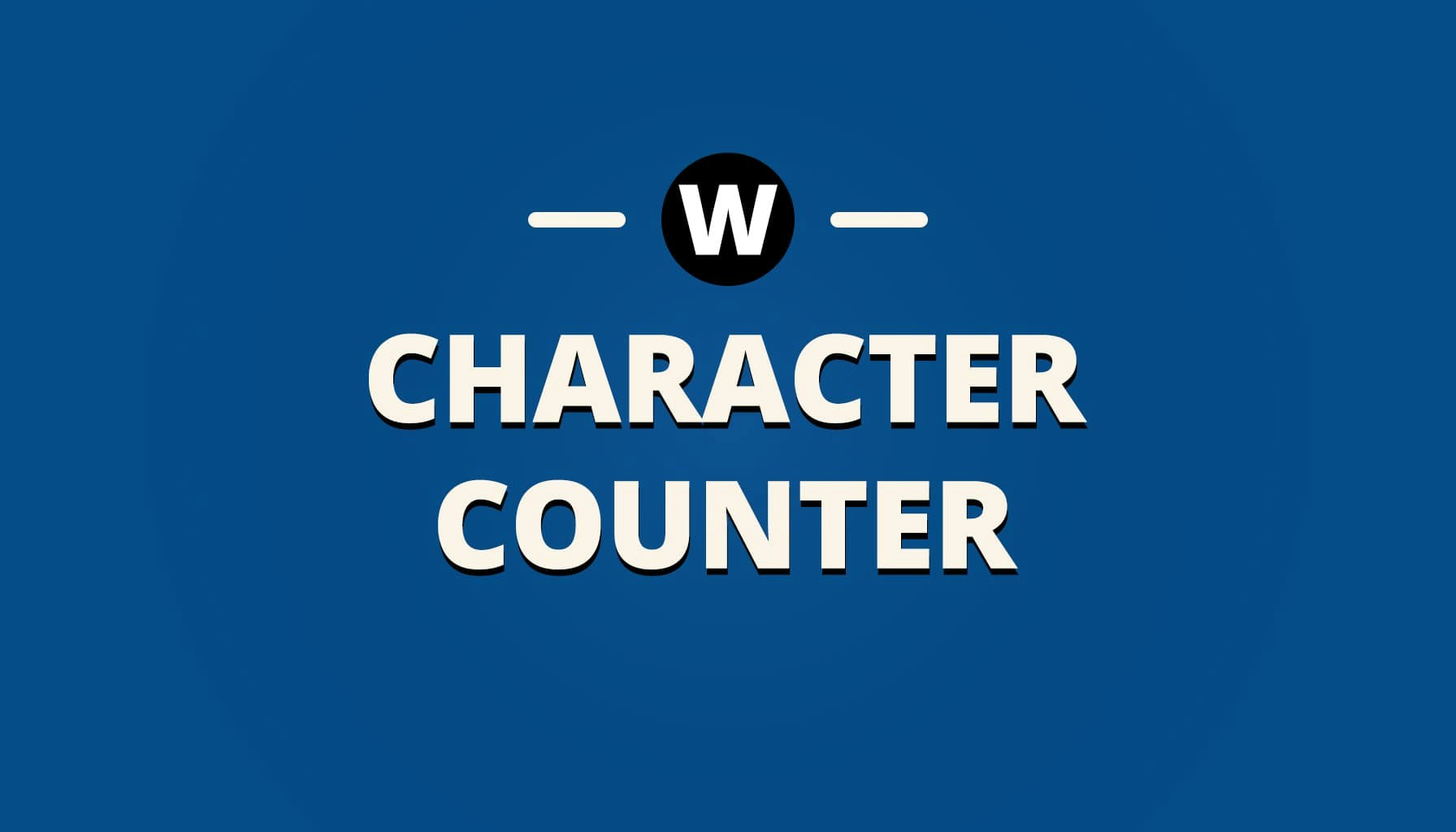 Simple & free online character counter.