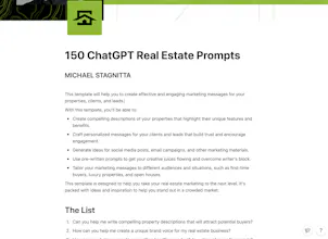 150 ChatGPT Real Estate Prompts - Notion gallery image