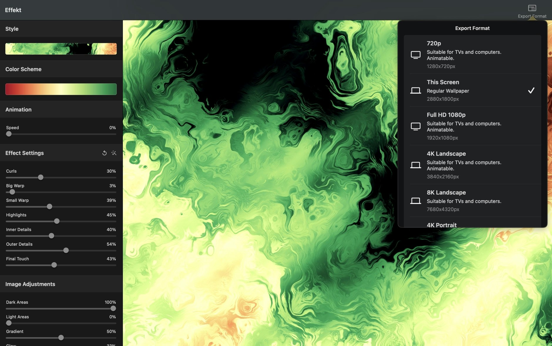 Efecto para macOS - Arte generativo en la GPU media 8