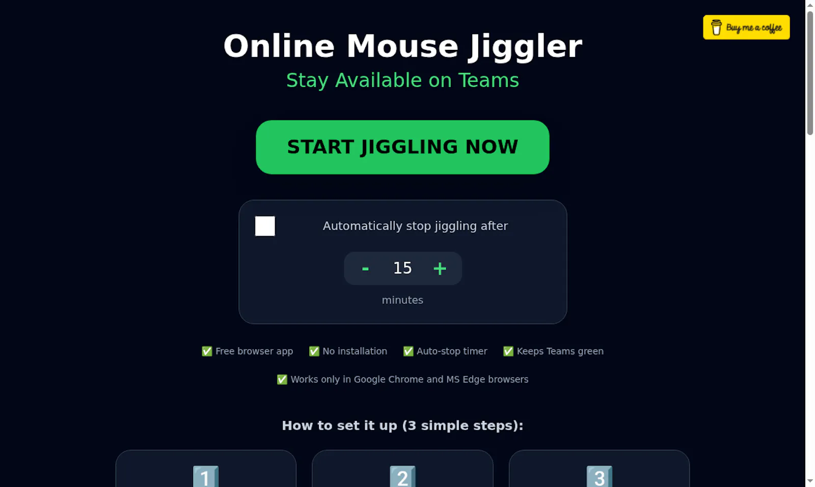 Online Mouse Jiggler screenshot 1