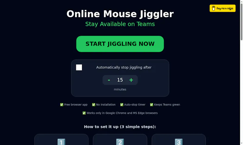 Online Mouse Jiggler screenshot 1