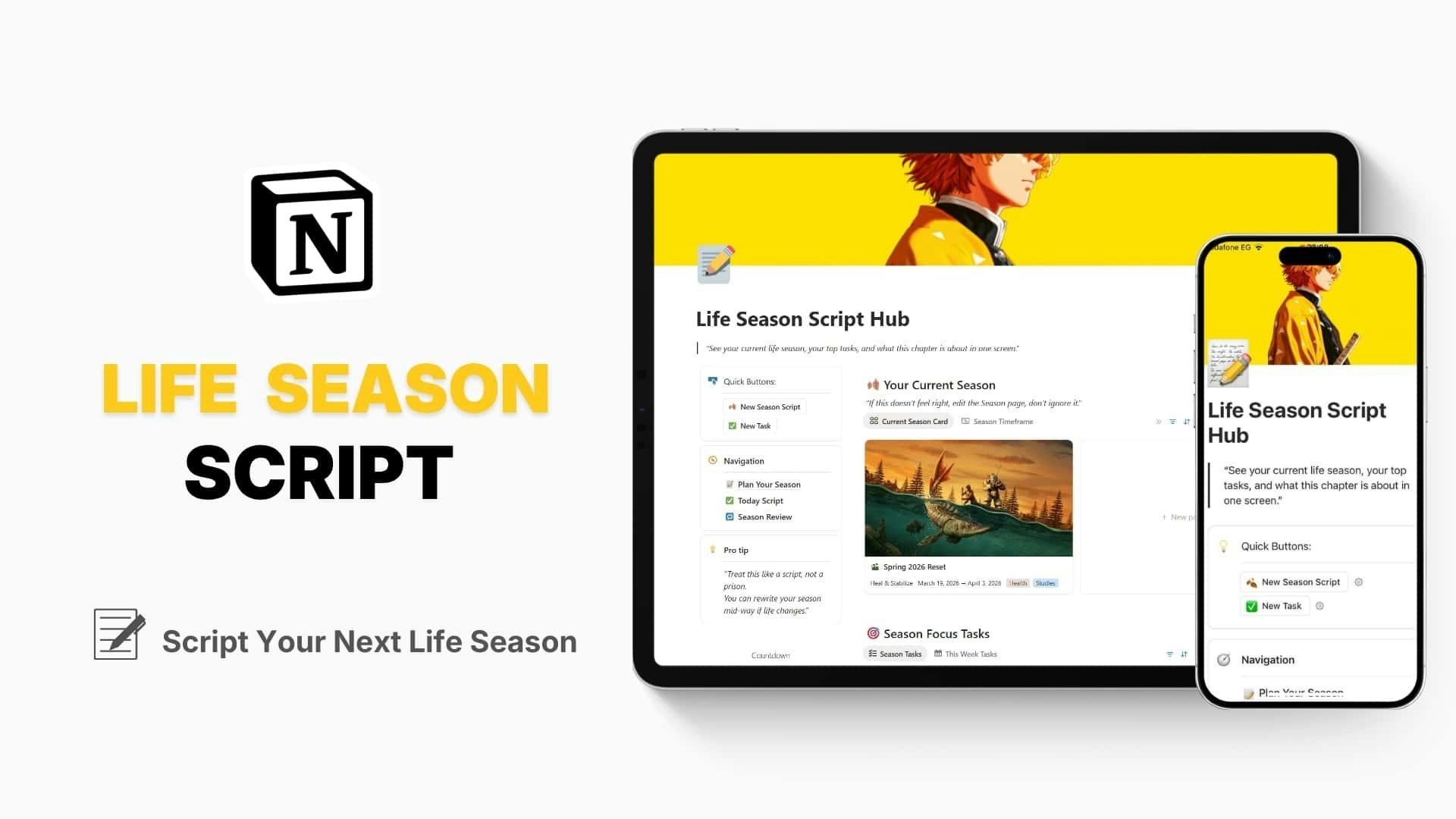 Life Season Notion Template gallery image