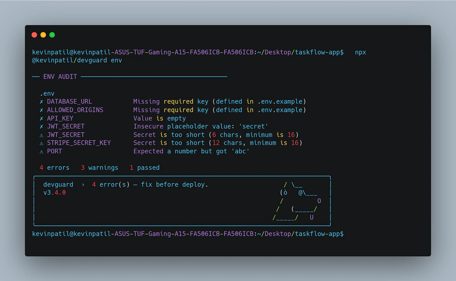 devguard screenshot 3