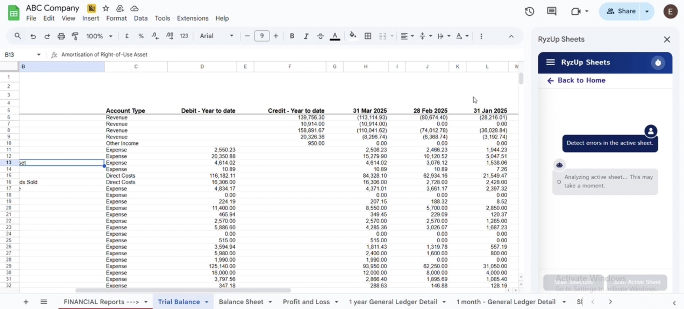 Média feuilles de ryzup - Transformez les feuilles Google en votre CFO AI 6