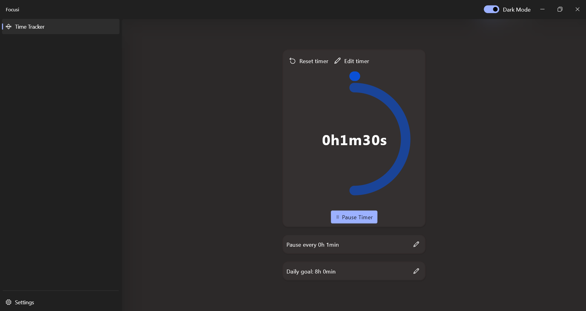 Focusi - Timer di messa a fuoco facile da usare e gratuito per Windows media 3