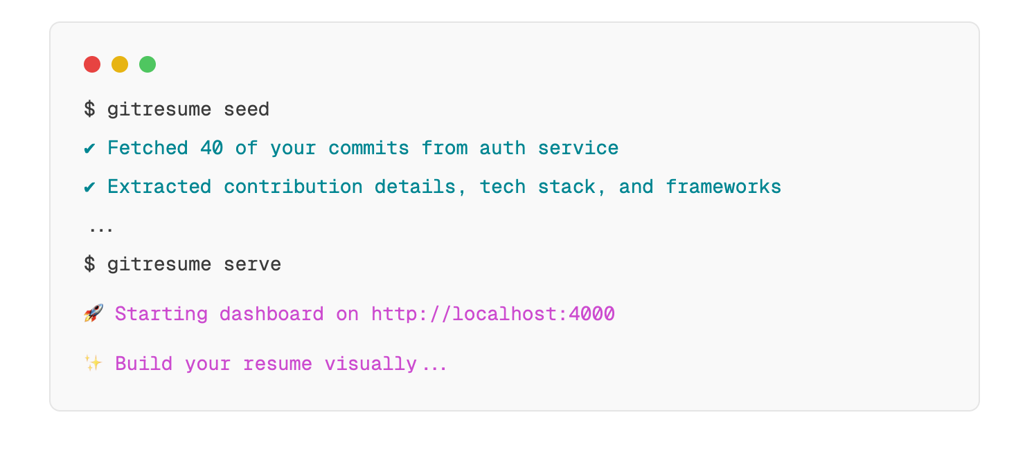 GitResume gallery image
