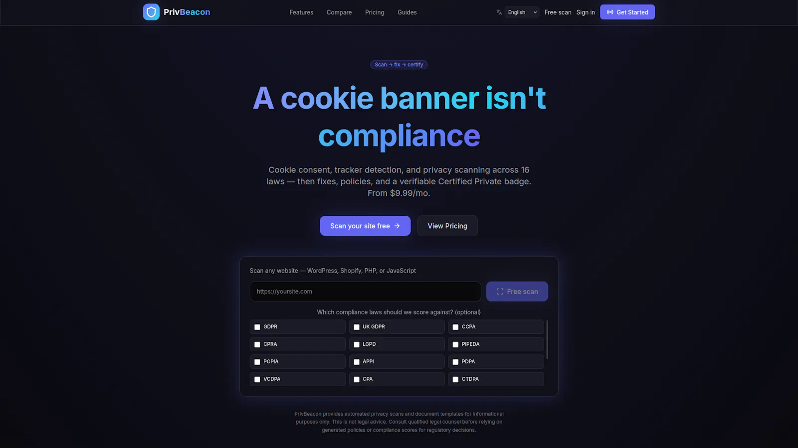 PrivBeacon screenshot 1