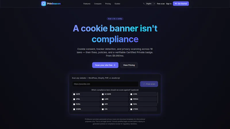 PrivBeacon screenshot 1
