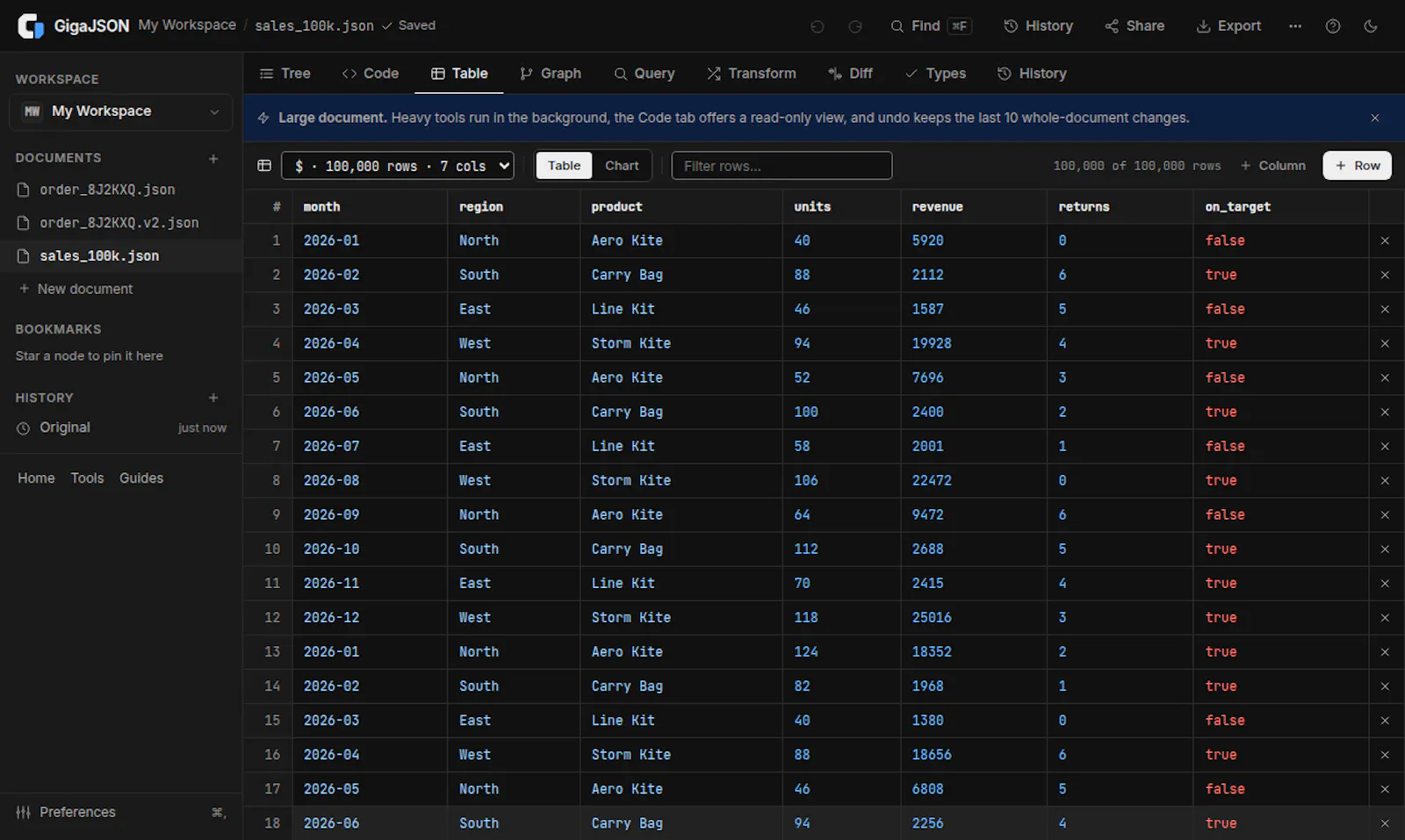 GigaJSON screenshot 4
