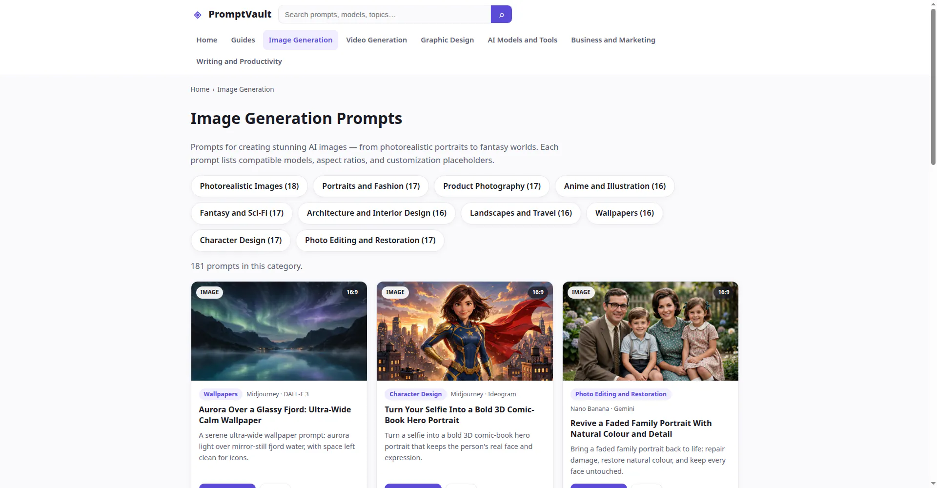 PromptVault AI Prompt Library gallery image