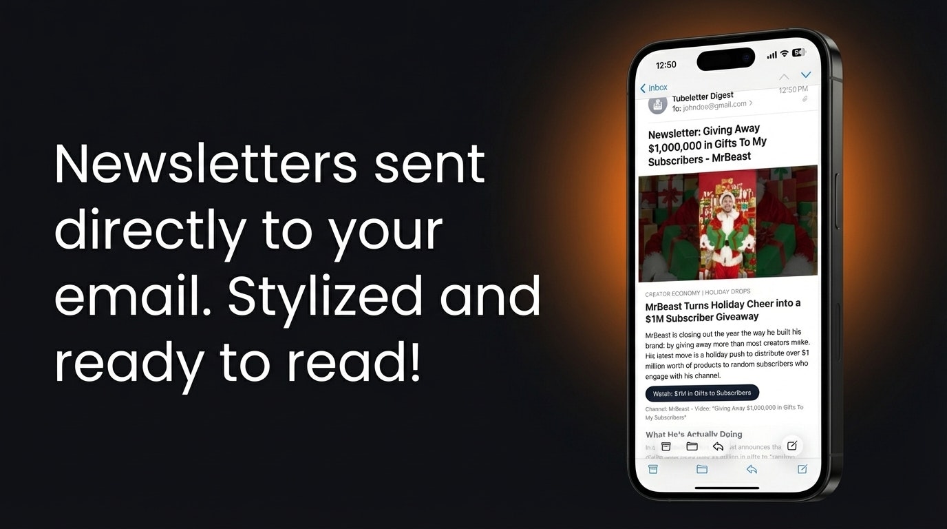 Tubeletter - Main product screenshot demonstrating key features and user interface