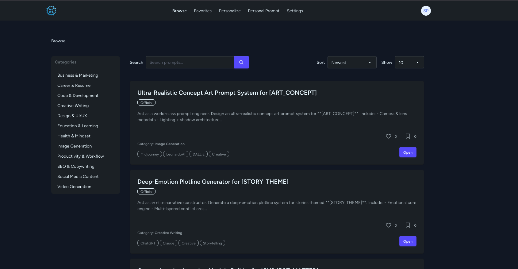 Collection Prompt - Main product screenshot demonstrating key features and user interface