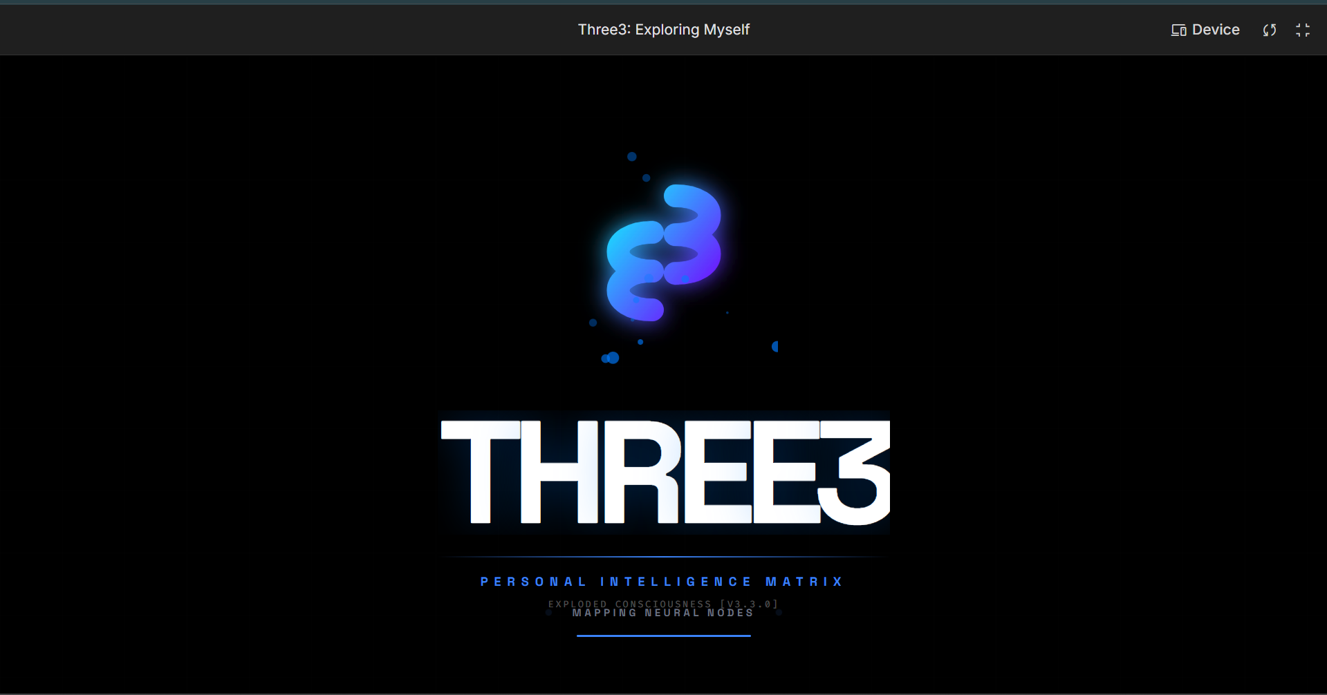 THREE3  - Main product screenshot demonstrating key features and user interface