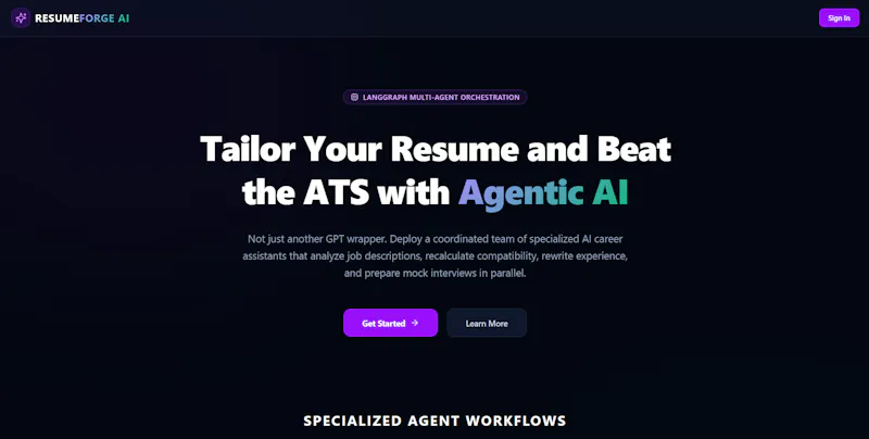 Resume-forge screenshot 1