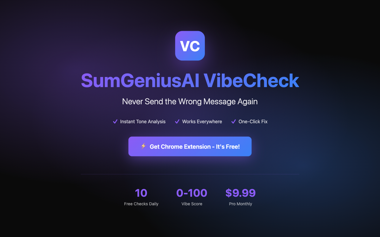 Vibecheck ai - Non inviare mai più il messaggio sbagliato con l'analisi del tono AI media 1