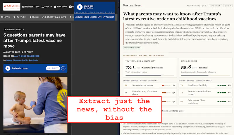 Factualizer screenshot 1