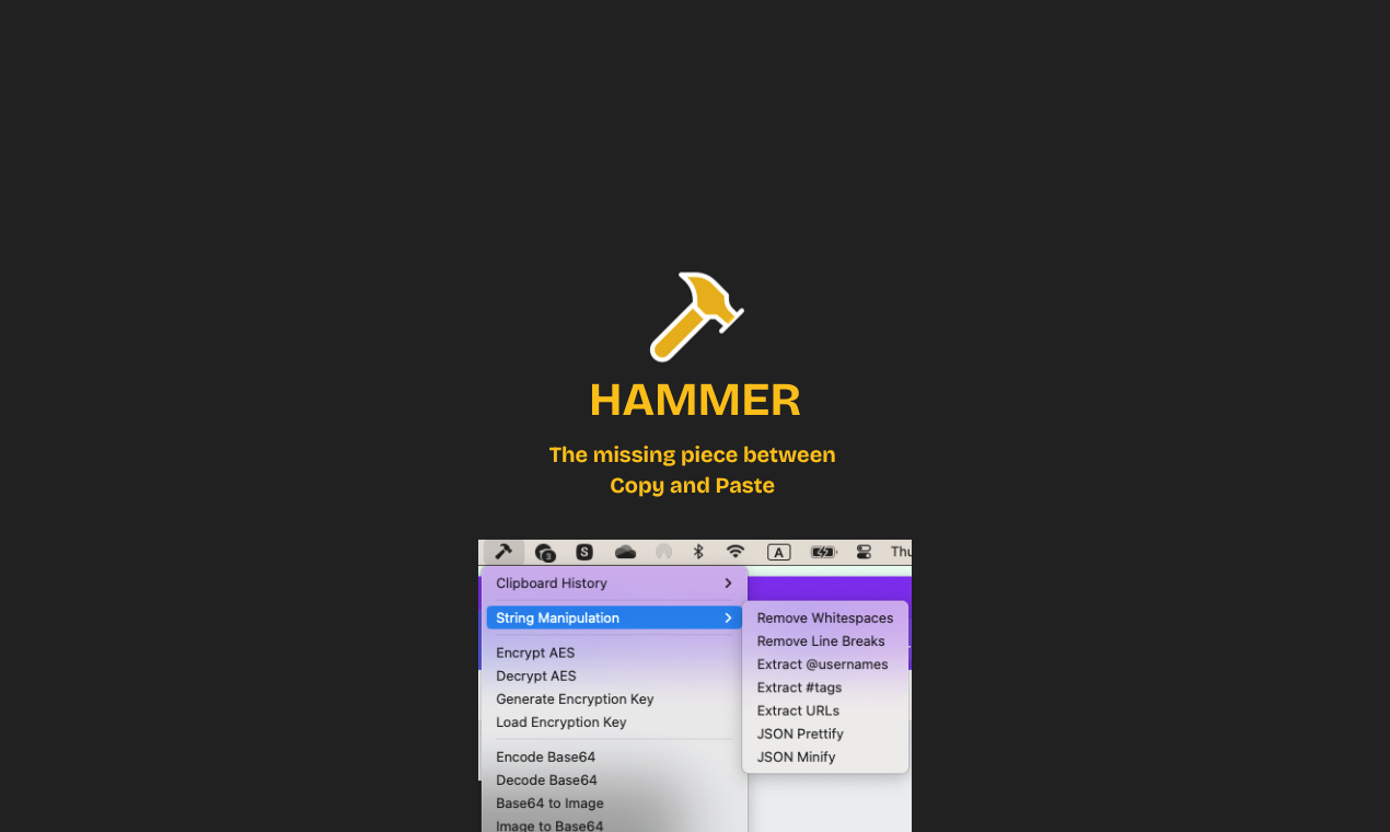 hammer-3 - The missing piece between ⌘+C ⌘+V