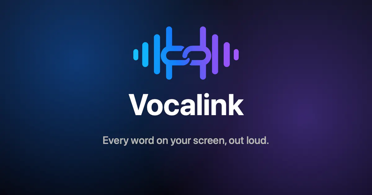 Vocalink — your Mac, reading to you gallery image