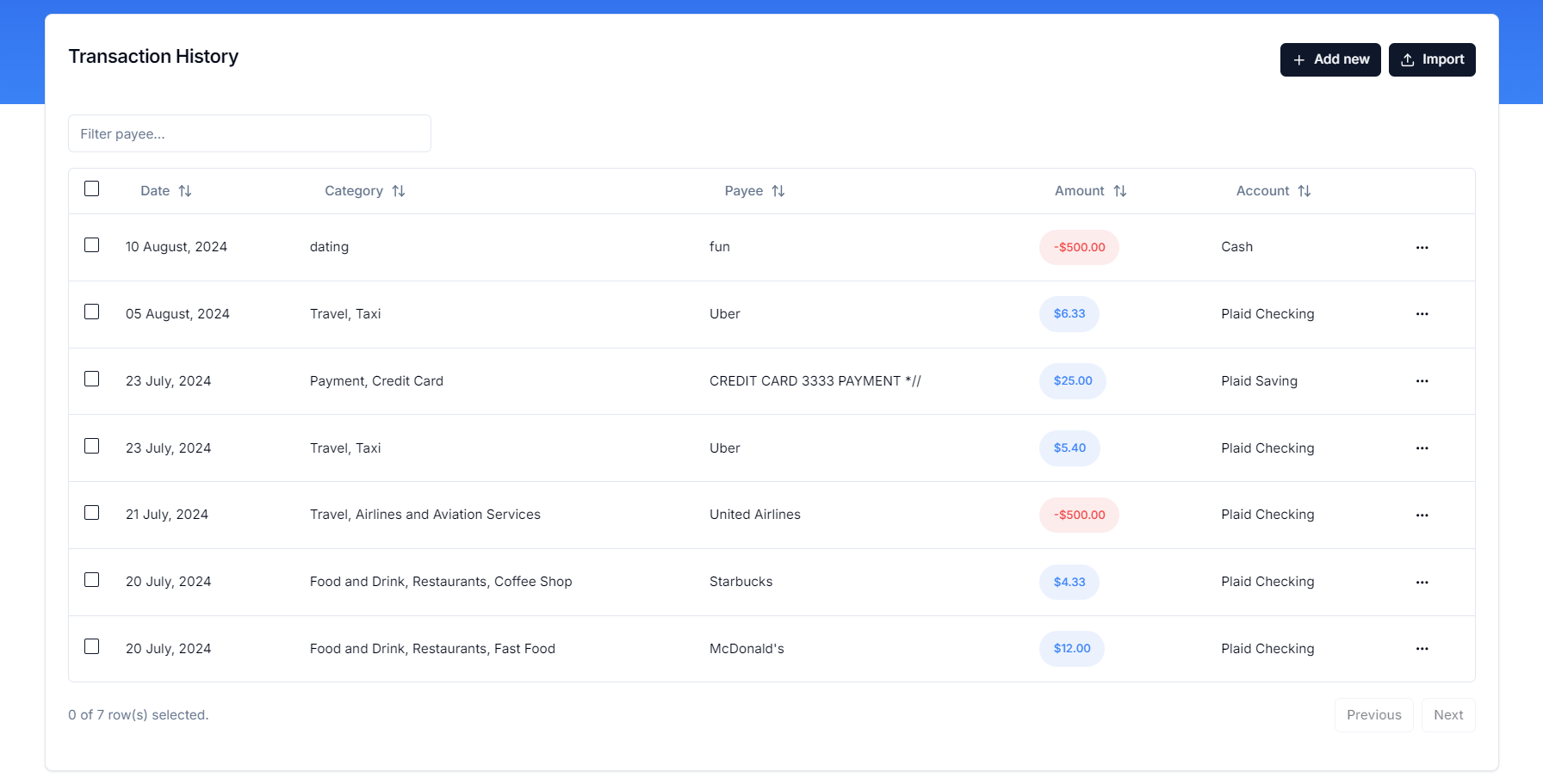 Finance Tracker gallery image