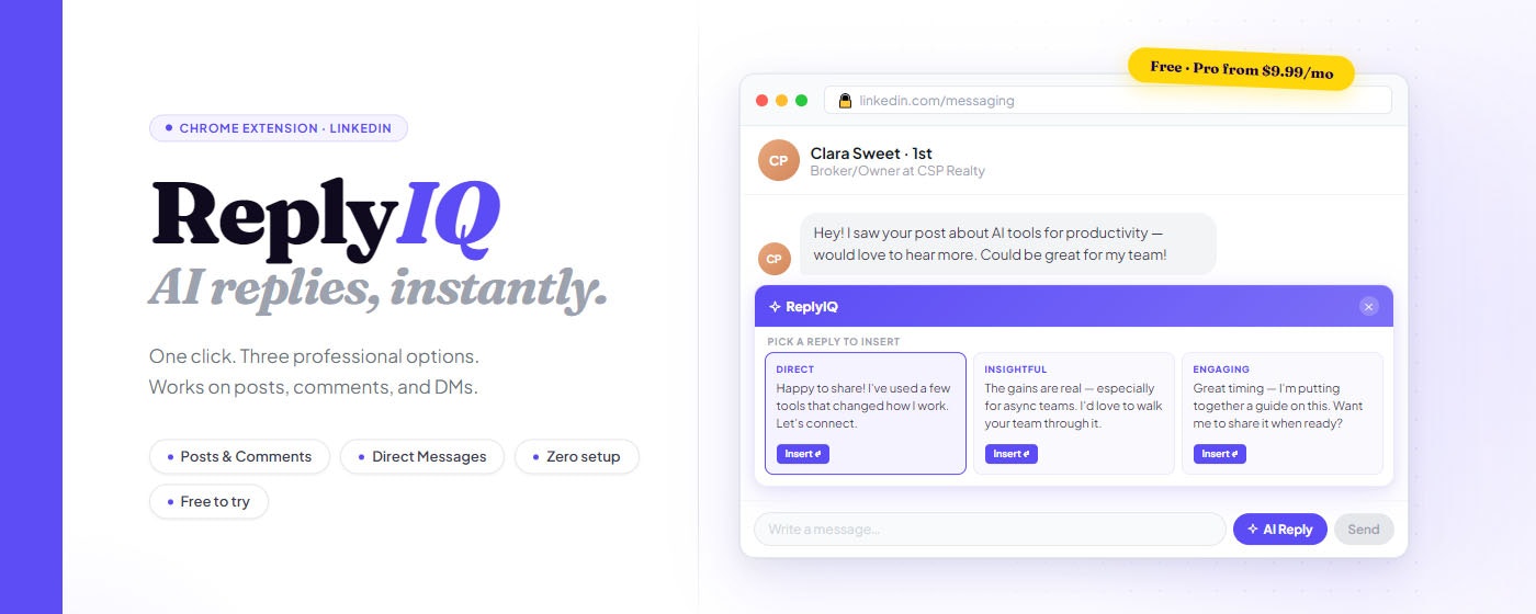 ReplyIQ – LinkedIn AI Assistant gallery image