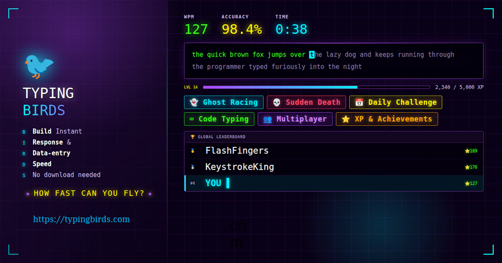 TypingBIRDS screenshot 4