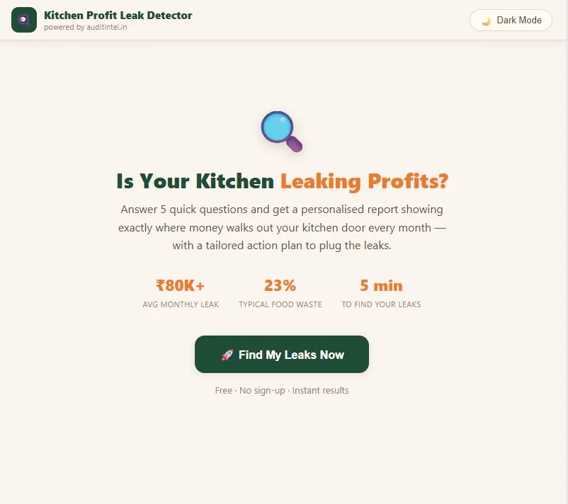 Kitchen Profit Leak Detector