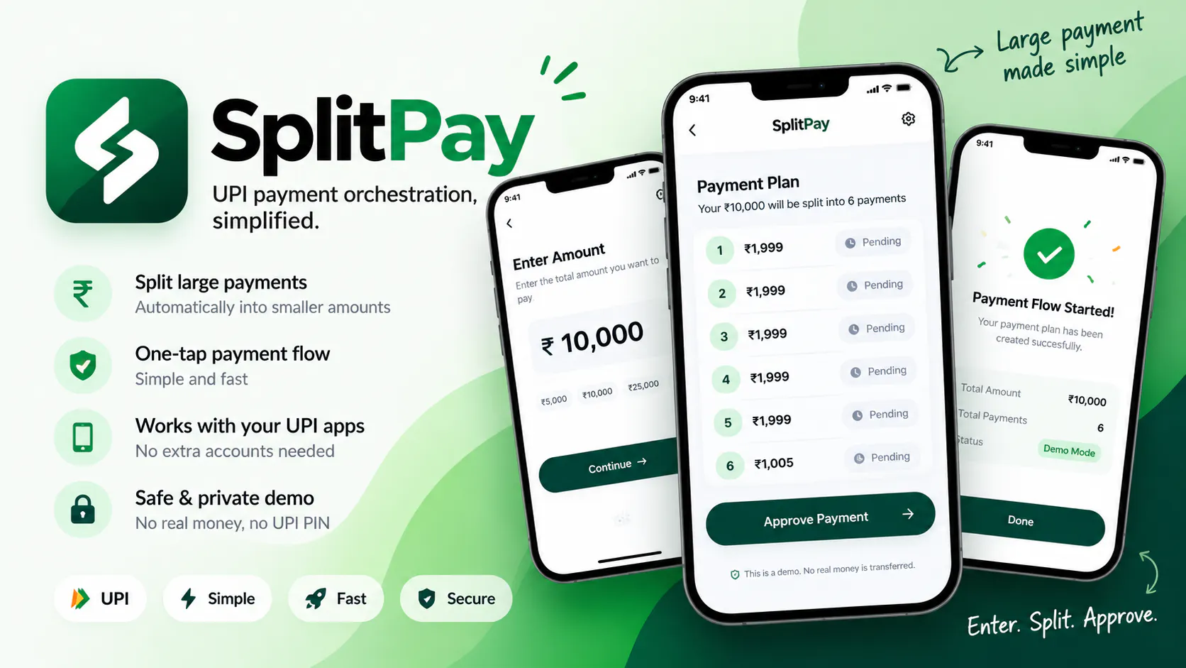 SplitPay — UPI Intent Prototype