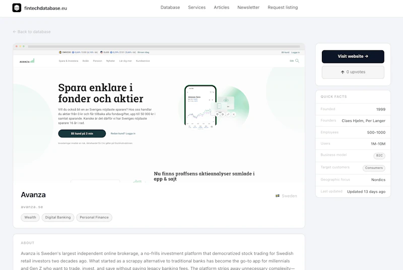 Fintech Database screenshot 3