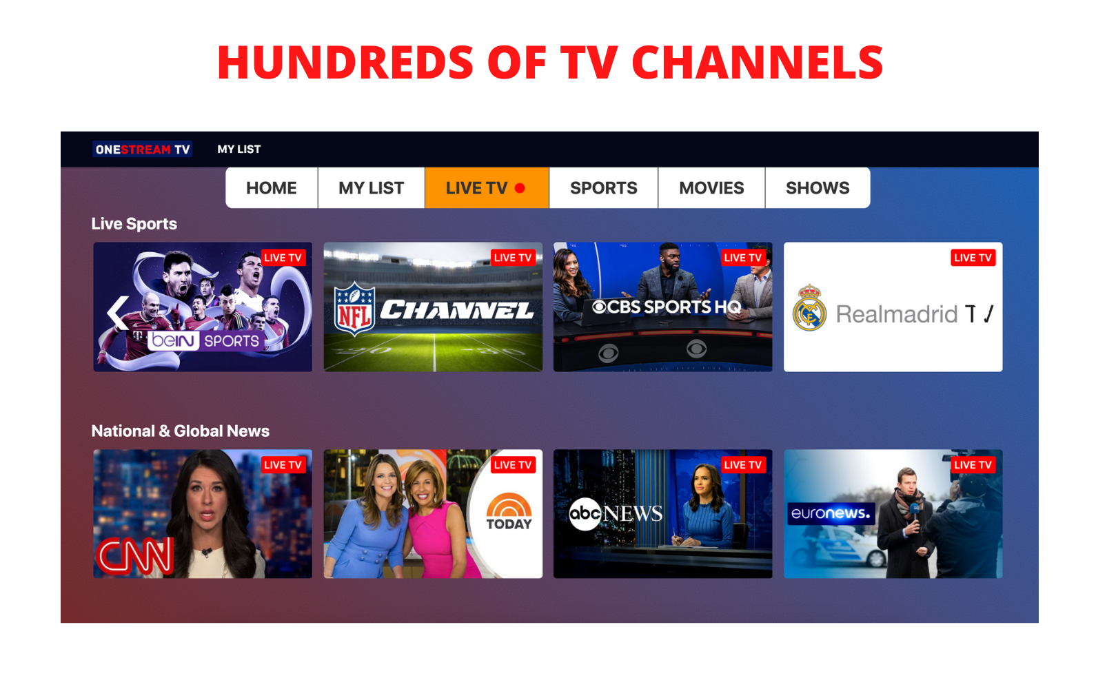 OneStream TV gallery image