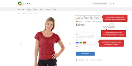 PreSelect Configurable gallery image