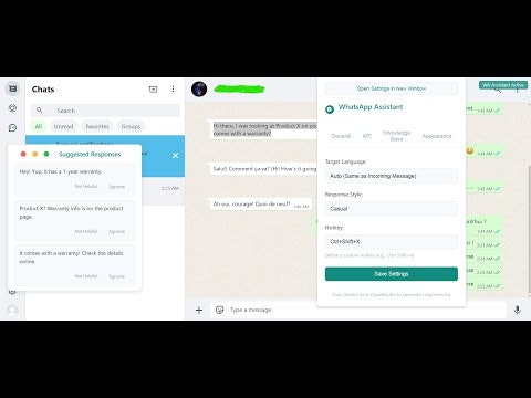 Chrome Whatsapp response assistant gallery image