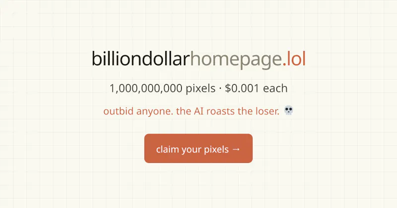 billiondollarhomepage.lol screenshot 1