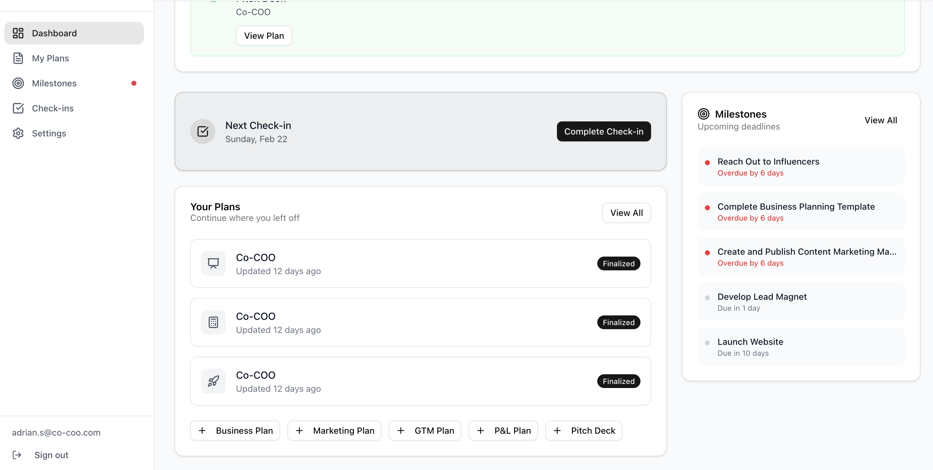 Co-COO - Screenshot 3 showing product features and functionality