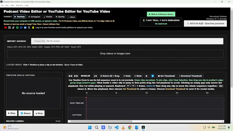 Podcast Video Editor  screenshot 1 (video preview)