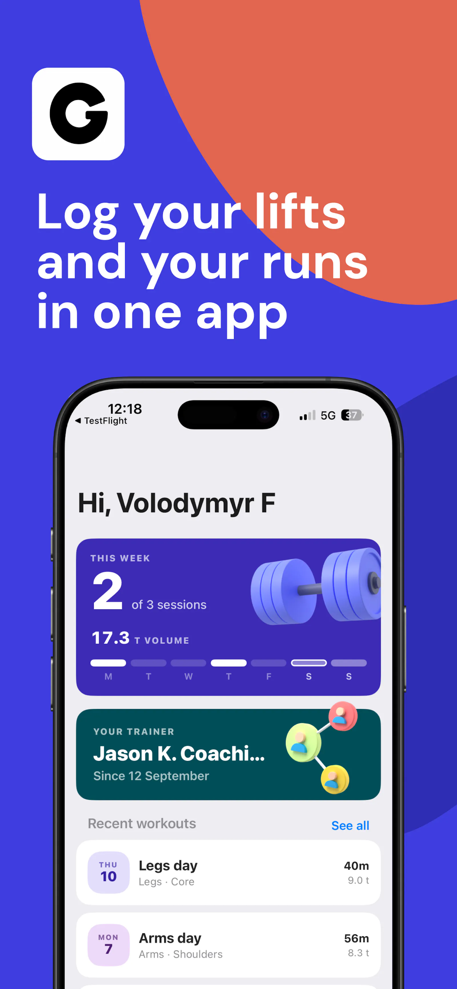 Gymtrack screenshot 1