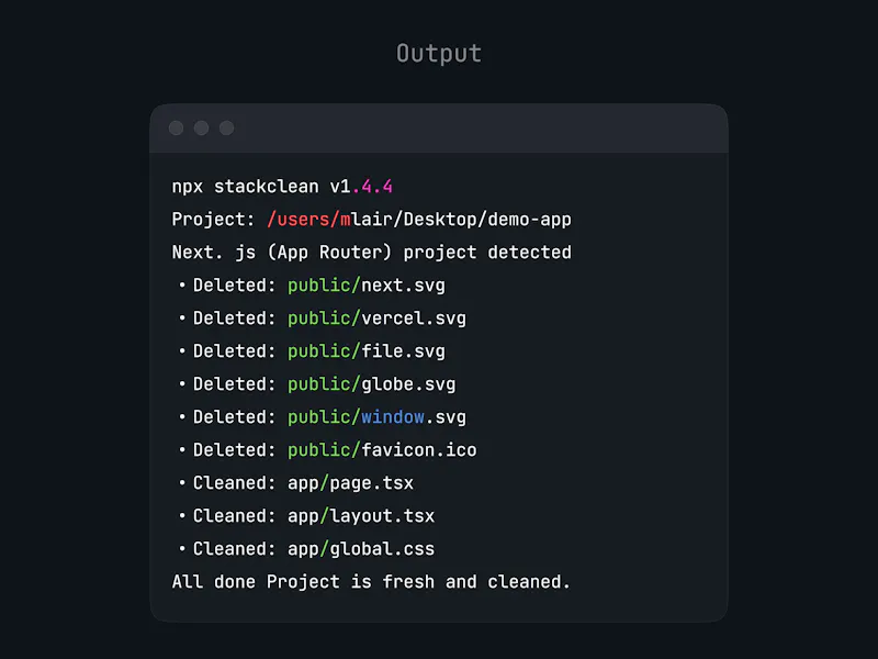 StackClean screenshot 2