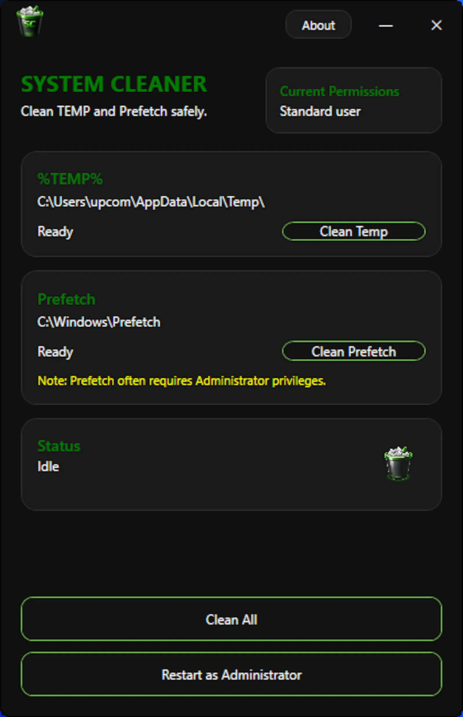 System Cleaner screenshot 1