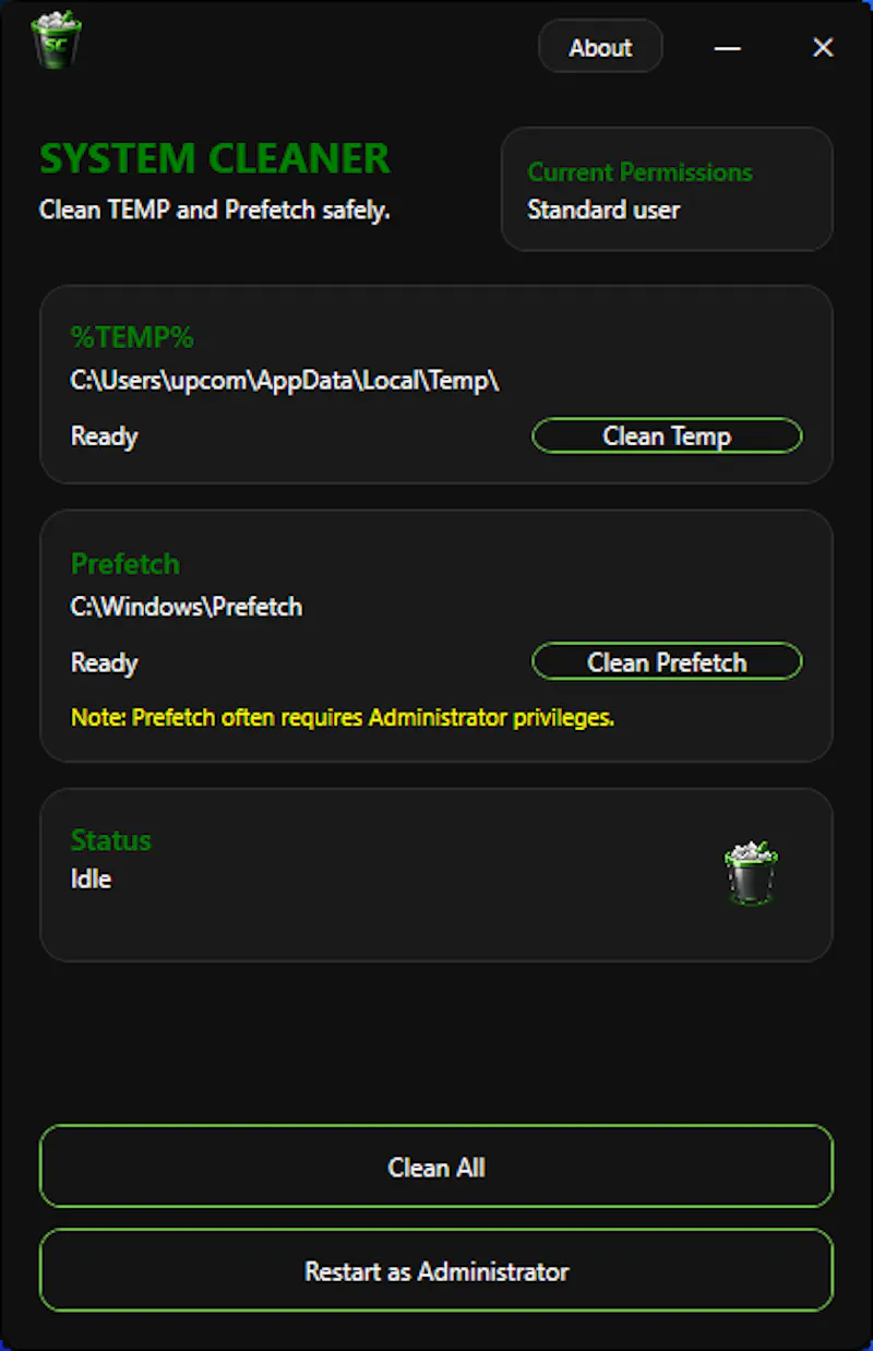 System Cleaner screenshot 1