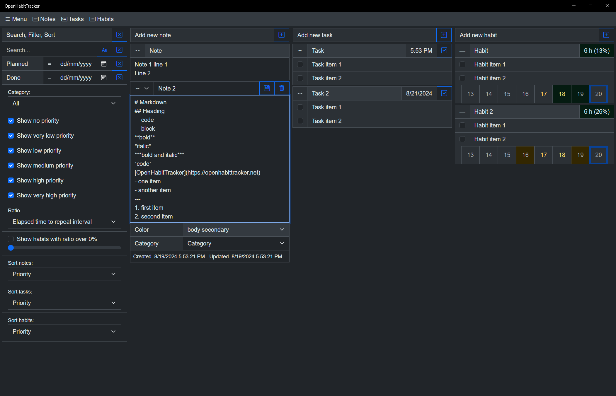 OpenHabitTracker media 3