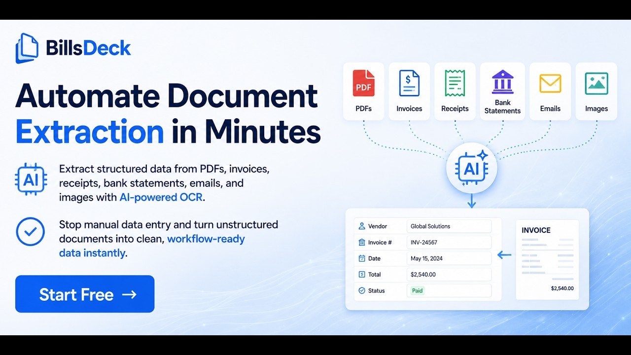 BillsDeck - AI Document Extraction gallery image