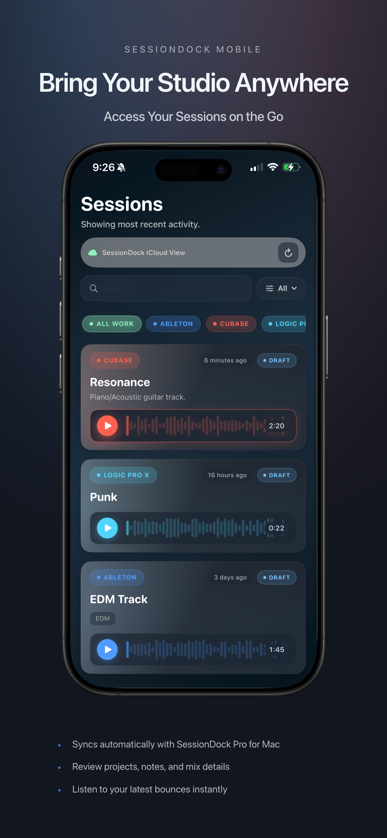 SessionDock gallery image