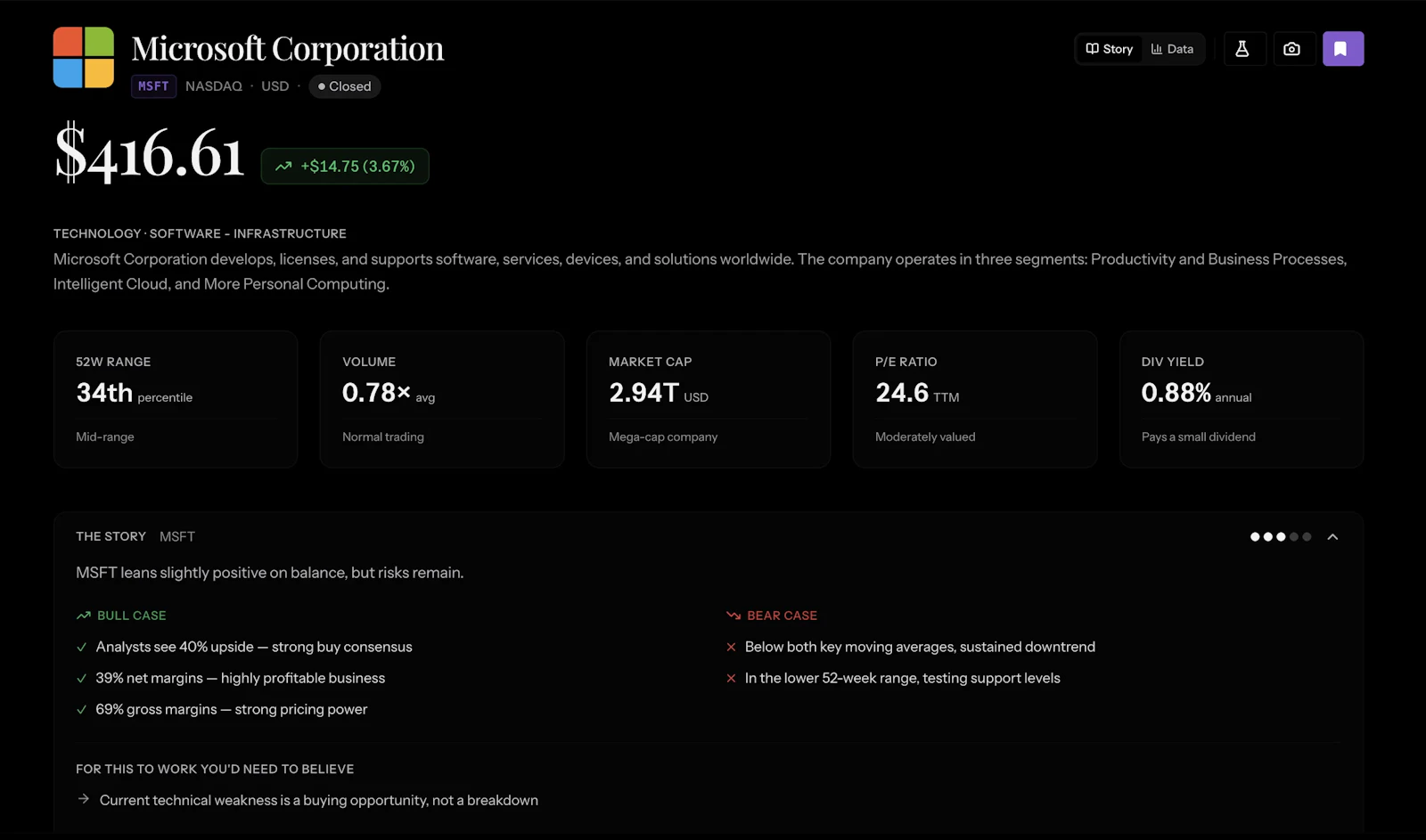 finqOS screenshot 2